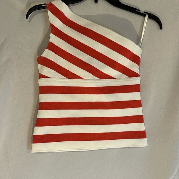 Veronique Young for W One Shoulder Knit Crop Top Size 6. NWOT - Picture 1 of 8